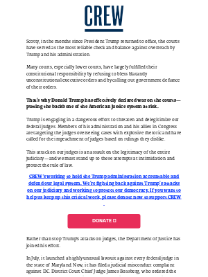 Crew - Trump's undermining of the judiciary