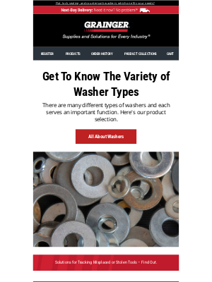 Grainger - Choosing the Right Washer: Flat, Lock, Sealing, or Countersunk?