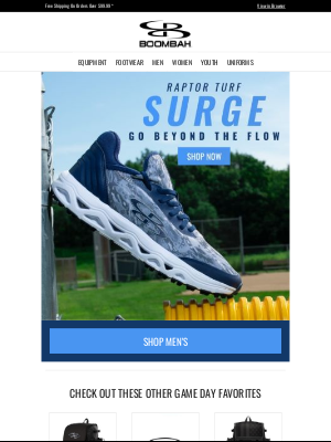 Boombah, Inc. - Go Beyond the Flow with Raptor Surge Turfs!