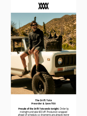 [Last Chance] Drift Tote // MISSION WORKSHOP