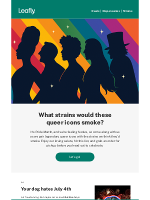 Leafly - Strains to celebrate with Pride