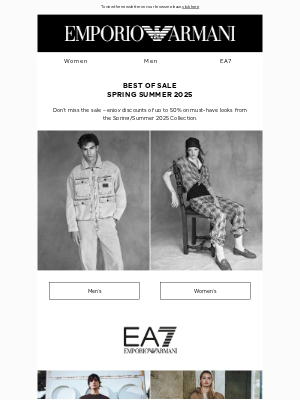 Armani Exchange - The Summer Sale continues: up to 50% off