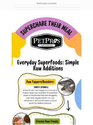 Pet Pros - Supercharge Their Meals with Super Foods