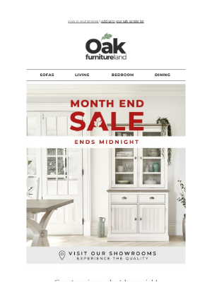 Oak Furniture Land (United Kingdom) - Don’t miss out — ends tonight