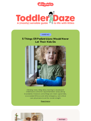 Tinybeans - 5 things ER pediatricians would never let their kids do