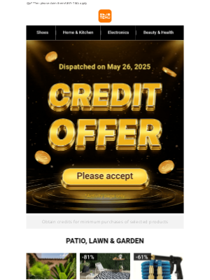 Temu (United Kingdom) - You still have £90 in Credits unclaimed