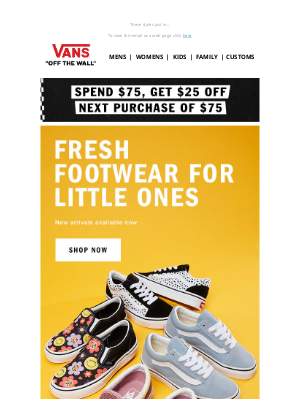 Vans - Fresh Footwear For Kids