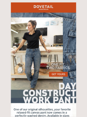Dovetail Workwear - You Made it a Best Seller. We Made it in Denim.