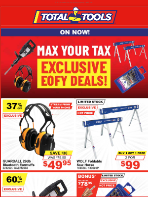Total Tools (Australia) - Esther, Get up to 60% off Exclusive EOFY Deals at Total Tools! Unlock Max Savings Today!