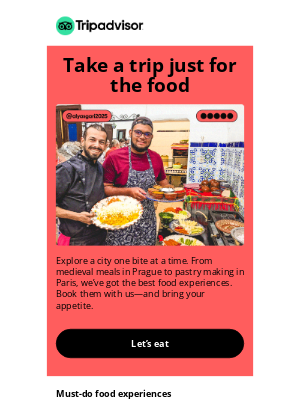TripAdvisor - ⚠️These experiences will make you hungry⚠️