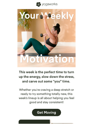 YogaWorks - 💪 Your weekly workout schedule is here