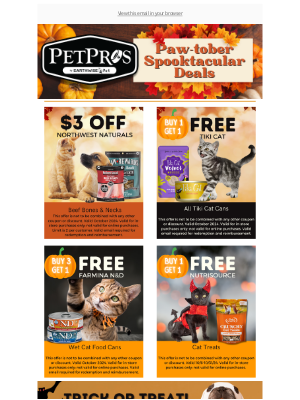 Pet Pros - 💀 Treat Yourself to October's Frightful Deals!