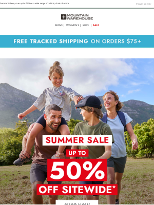 Mountain Warehouse - Up To 50% Off Everything | Save On T-Shirts & Shorts