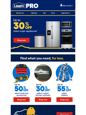 Lowe's - Don't miss up to 55% OFF and get the job done.