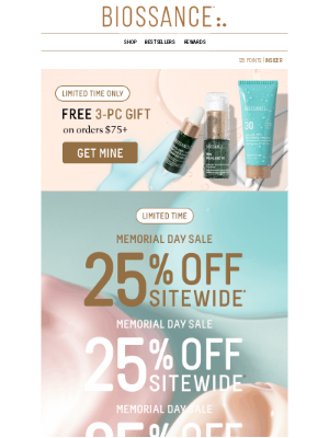 BIOSSANCE - 25% OFF 🔥 3 FREE GIFTS 🔥
