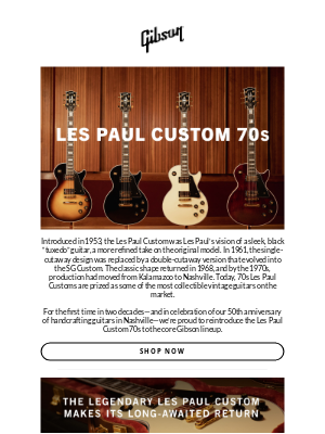 Gibson - Introducing the Les Paul Custom 70s
