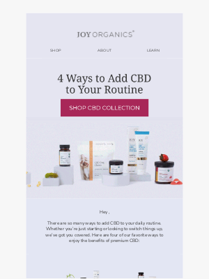 Joy Organics - Find Your Favorite Way to Feel Better with CBD