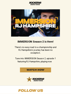 Rockstar Energy Drink - Tune in NOW! RJ Hampshire in Immersion Season 2