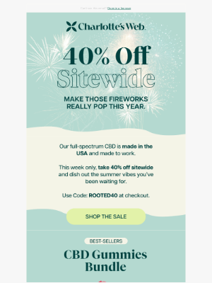 Charlotte's Web - Don't Miss 40% Off Everything—Sitewide 🎉