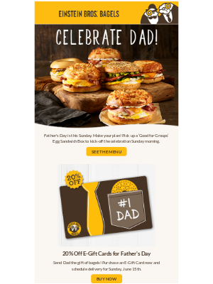 Einstein Bros. Bagels - Let's get ready for Father's Day breakfast