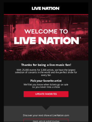 Live Nation - Welcome to Live Nation Concerts!