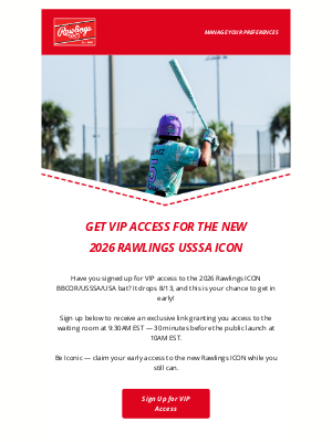 Rawlings Sporting Goods - Sign Up for VIP Access to the NEW Rawlings ICON — Dropping 8/13
