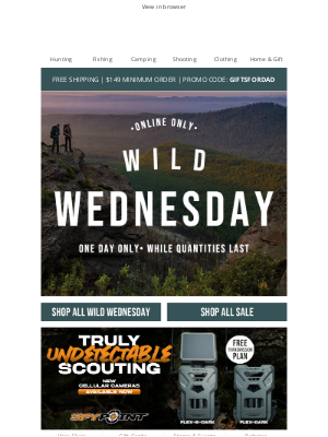 Cabela's (Canada) - TODAY ONLY: WILD WEDNESDAY