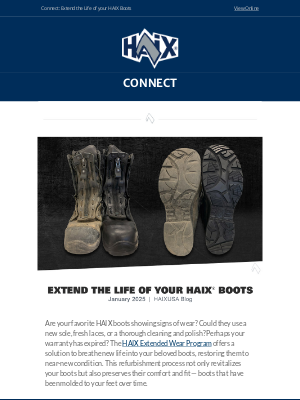 Haix North America - Connect: Extend the Life of your HAIX® Boots