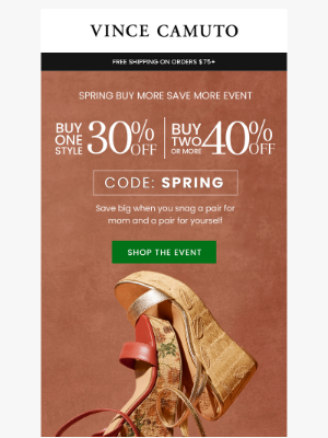 Vince Camuto - Save On Mother's Day Gifts