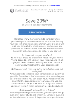 3 Day Blinds - [Free Consultation] Your Questions, Answered!