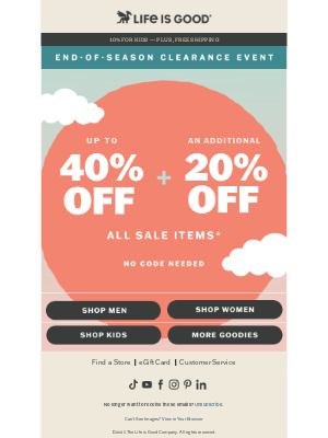 Life Is Good Inc - ☀️ END OF SEASON SALE ☀️