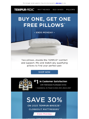 Tempur-Pedic - 3 Days Only — Shop BOGO Pillows