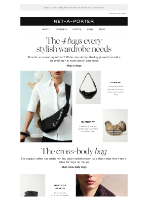 NET-A-PORTER - The 4 bags every stylish wardrobe needs