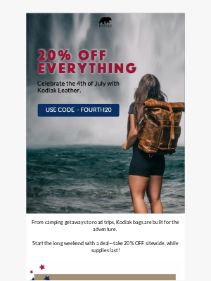 Kodiak Leather Co. - 4th of July Sale is here, Kodiak Family! ⏳🤑
