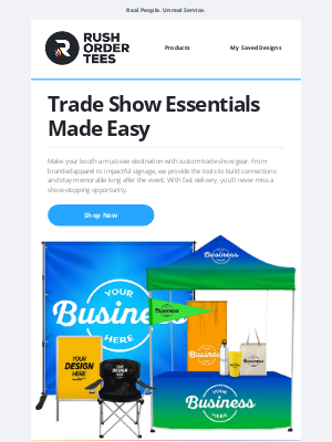 RushOrderTees - Stand Out at Your Next Trade Show