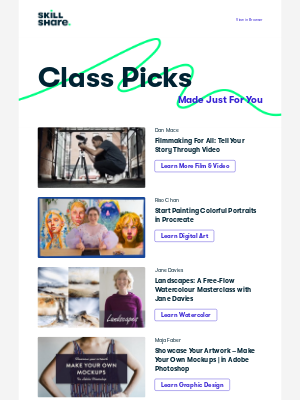 Skillshare - Delores's Recommended Classes