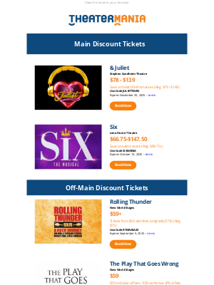 TheaterMania - Don't Miss These Fabulous Ticket Offers!