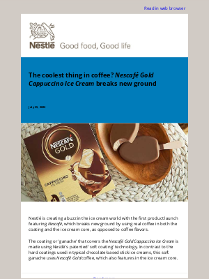 Nestle - The coolest thing in coffee? Nescafé Gold Cappuccino Ice Cream breaks new ground