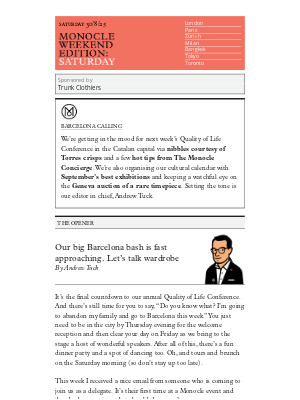Monocle - The Monocle Weekend Edition – Saturday 30 August 2025