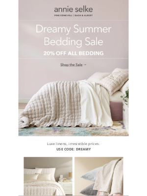 Annie Selke - STARTS NOW: 20% OFF ALL BEDDING