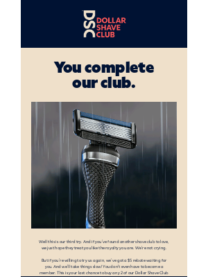Dollar Shave Club - Last chance to take advantage of the $5 rebate