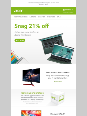 Acer - Level up with back-to-school savings as high as $600 off