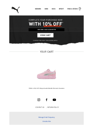 PUMA USA - Here’s 10% off your purchase.