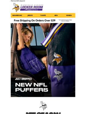 Minnesota Vikings - Just Dropped: Off Season x NFL Puffers >>