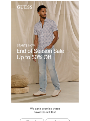 ALERT! New Event—End of Season Sale