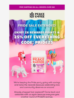 Peace Coffee - 🧁🌈🦄We’ve extended our Pride Sale!🦄🌈🧁