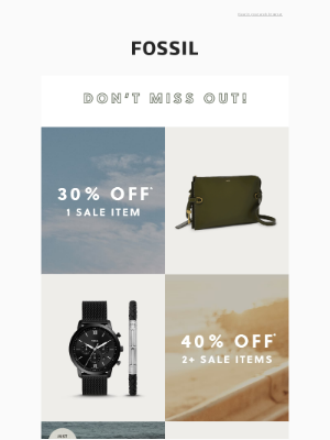 Fossil - Just for you: Up To 50% Off On-Sale Items