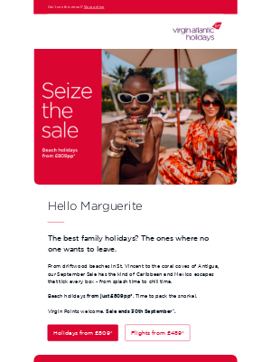 Family time. Island time. Sale time.