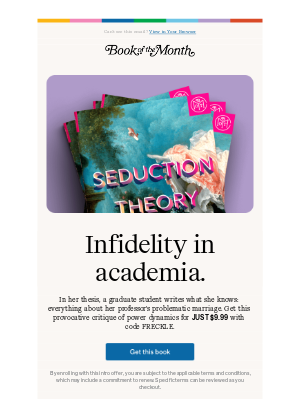 Book of the Month - Provocative and professorial.