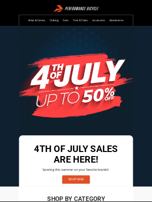 Performance Bicycle - 4th of July Sales Are Here!